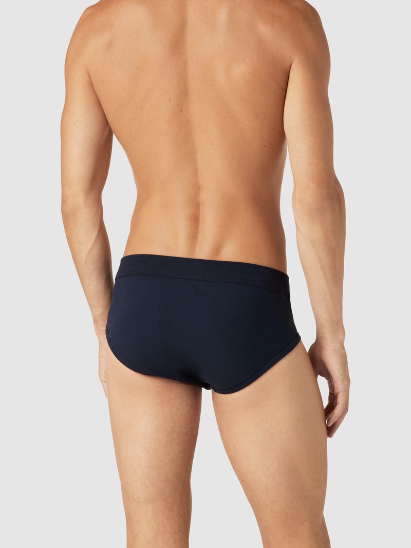 Slip mit Label-Detail Modell 'Fine' in dunkelblau