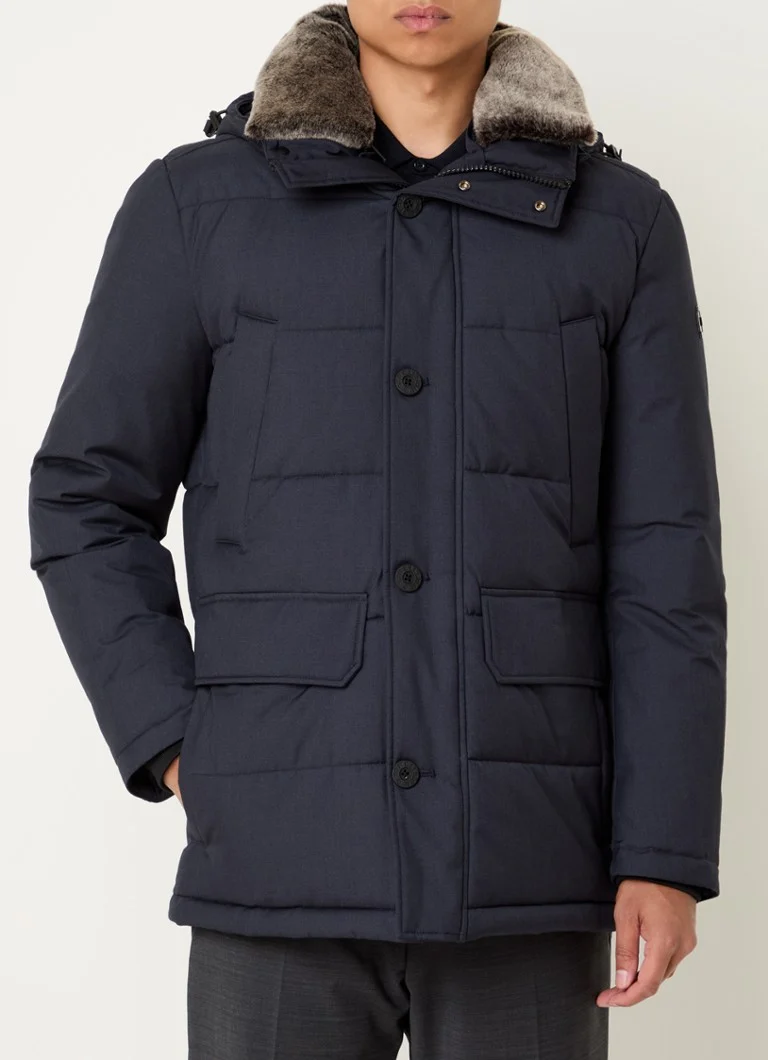 Strellson Plaza 3.0 puffer jacket with detachable hood and side pockets
