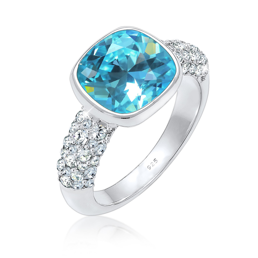 Elli PREMIUM Elli PREMIUM Bague Femme Les Fiançailles des avec les Cristaux en Argent Sterling Bague