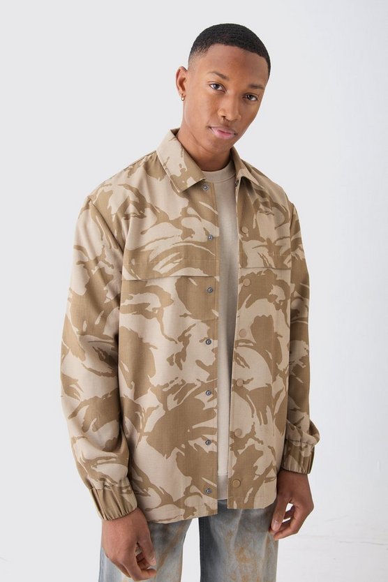 Langärmliges Camouflage Ripstop-Overshirt