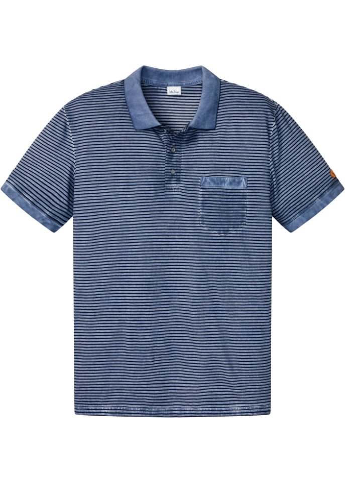 Poloshirt in gewaschener Optik, Kurzarm