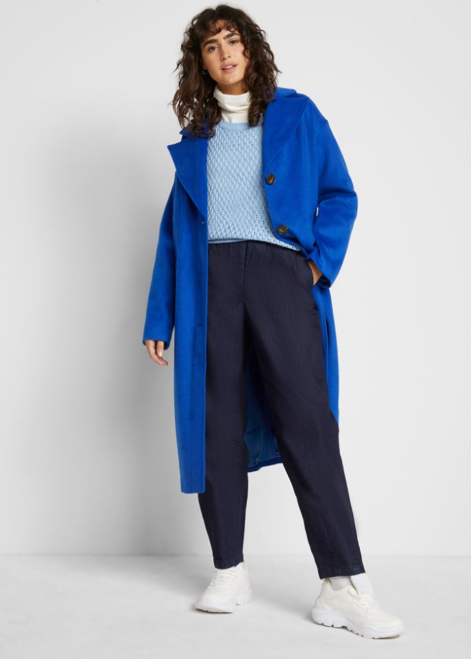 High-Waist-Jeans in Karottenform mit Bequembund
