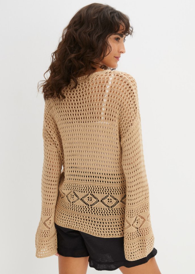 kurzer Strickpullover