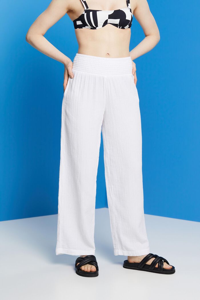 Hose mit weitem Bein, 100 % Baumwolle