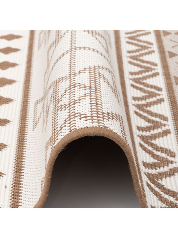 Pergamon In- und Outdoor Teppich Beidseitig Cape Cod  Ethno in Beige günstig kaufen
