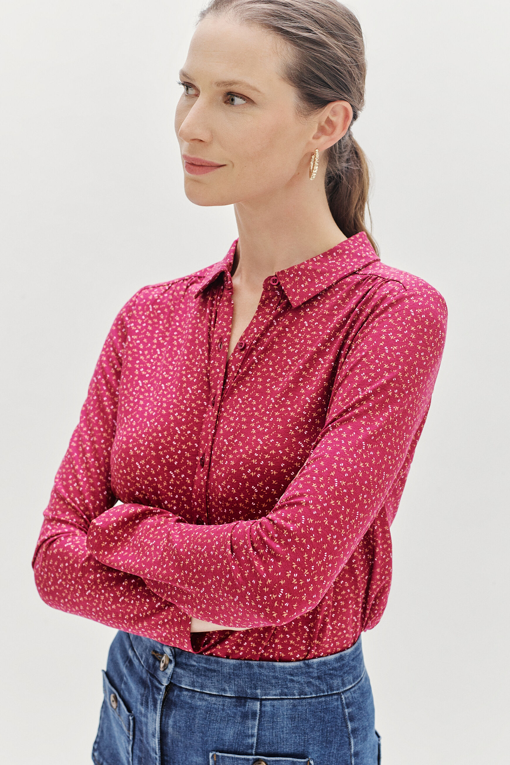 t-shirt jackson petale rose cerise femme
