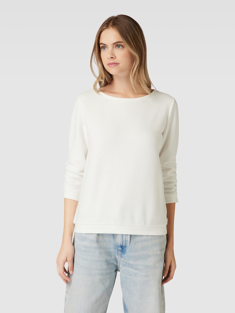 Sweatshirt mit 3/4-Arm in offwhite