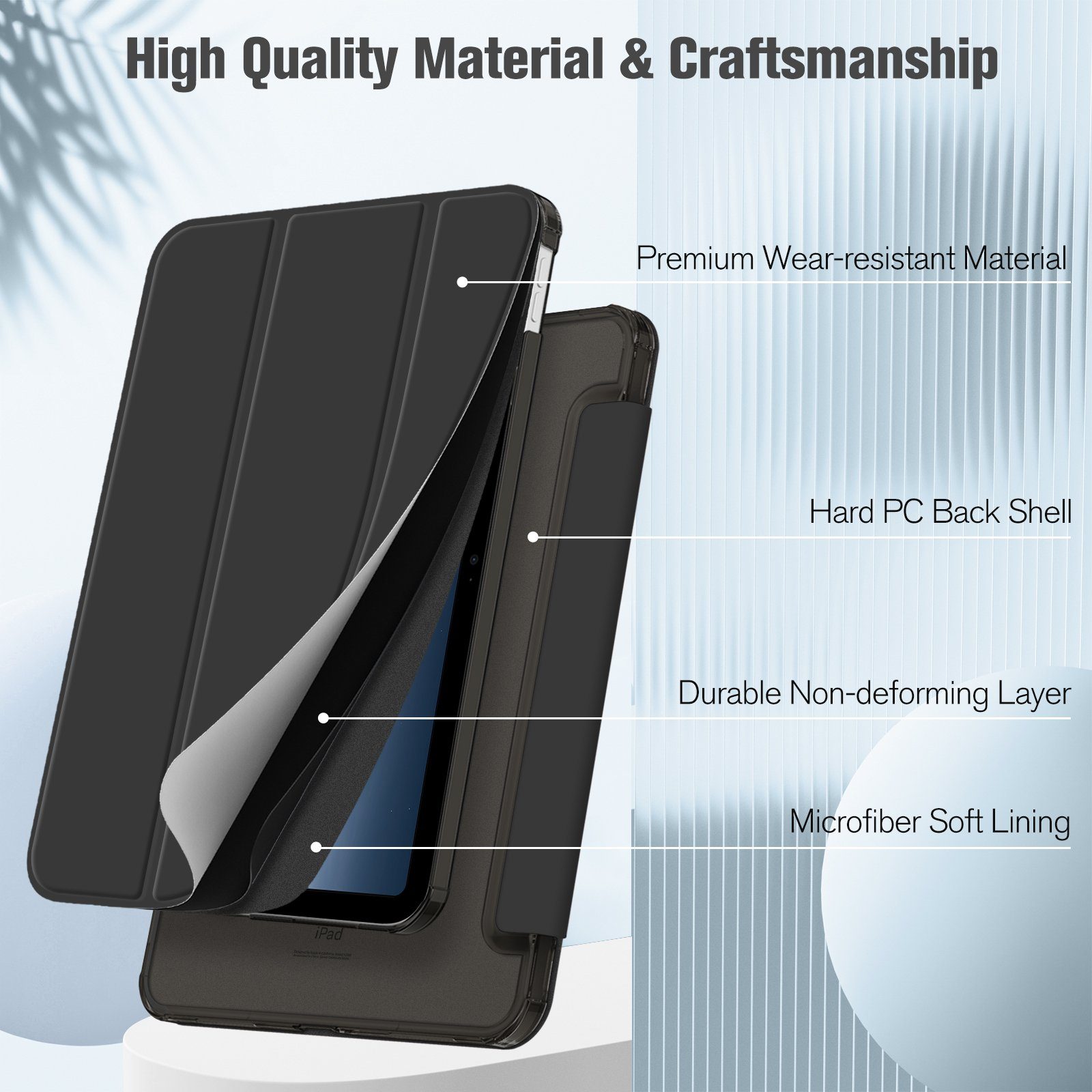 Fintie Tablet-Hülle Hülle für iPad 10. Generation 2022 10.9 Zoll - Ultradünn Schutzhülle mit transparenter Rückseite Abdeckung Cover mit Auto Schlaf/Wach