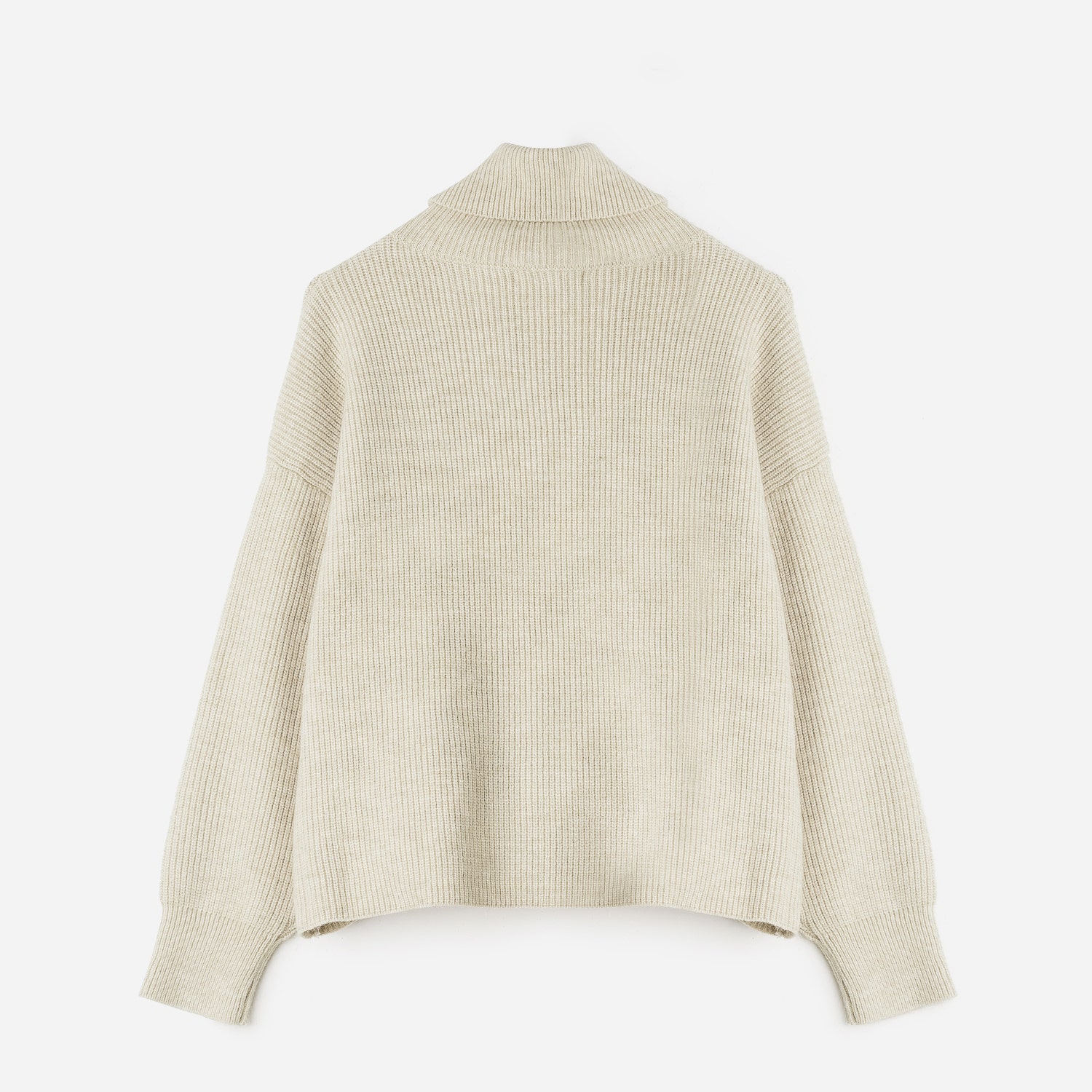 Pull beige TEXTO oversize