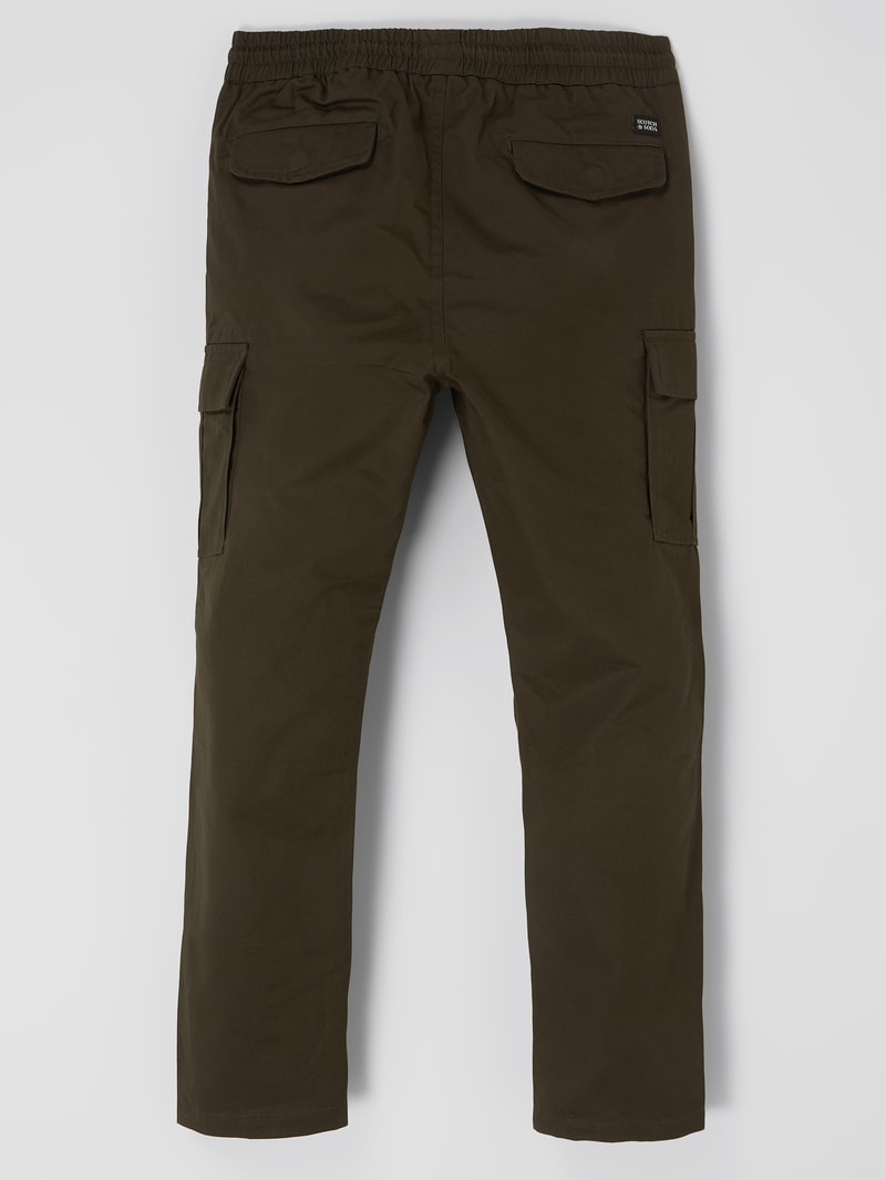 Loose Tapered Fit Cargohose aus Bio-Baumwolle in dunkelgrün