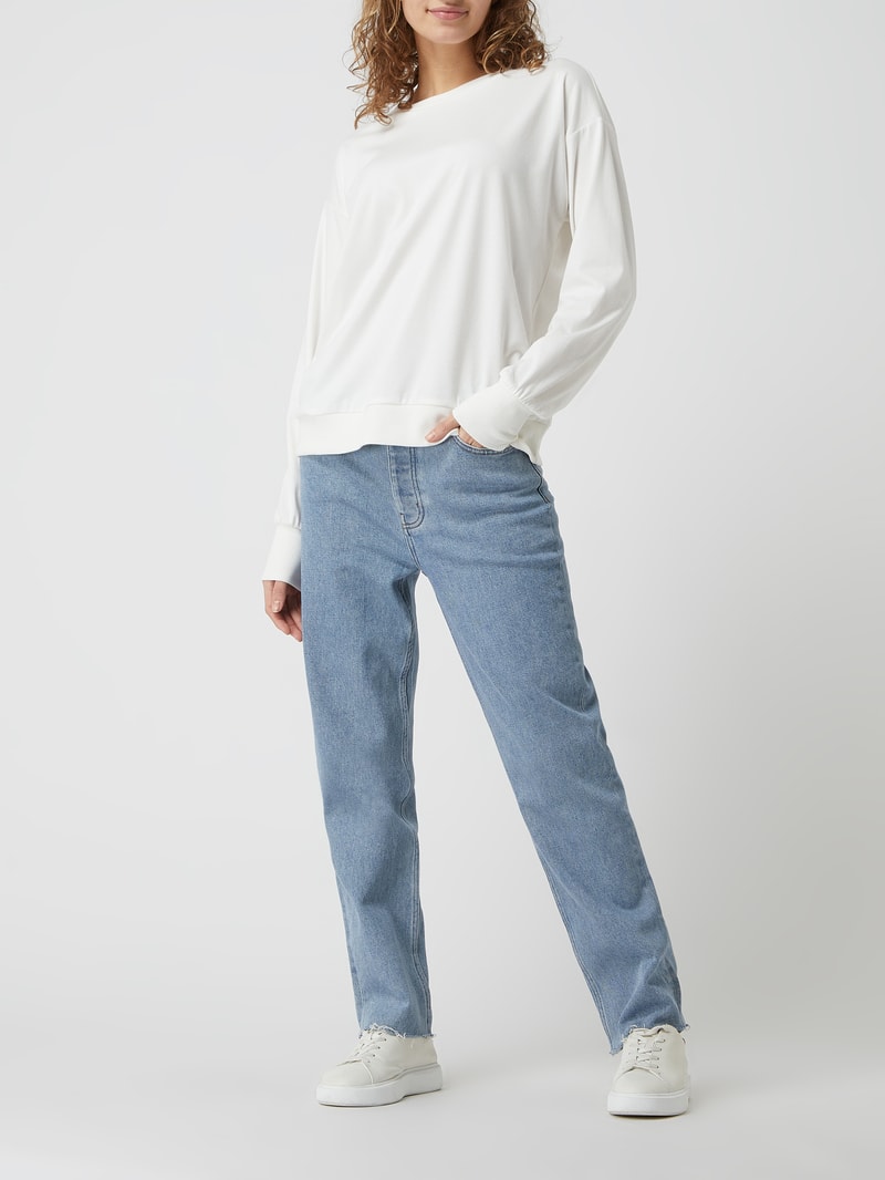 Sweatshirt mit Modal-Anteil in offwhite