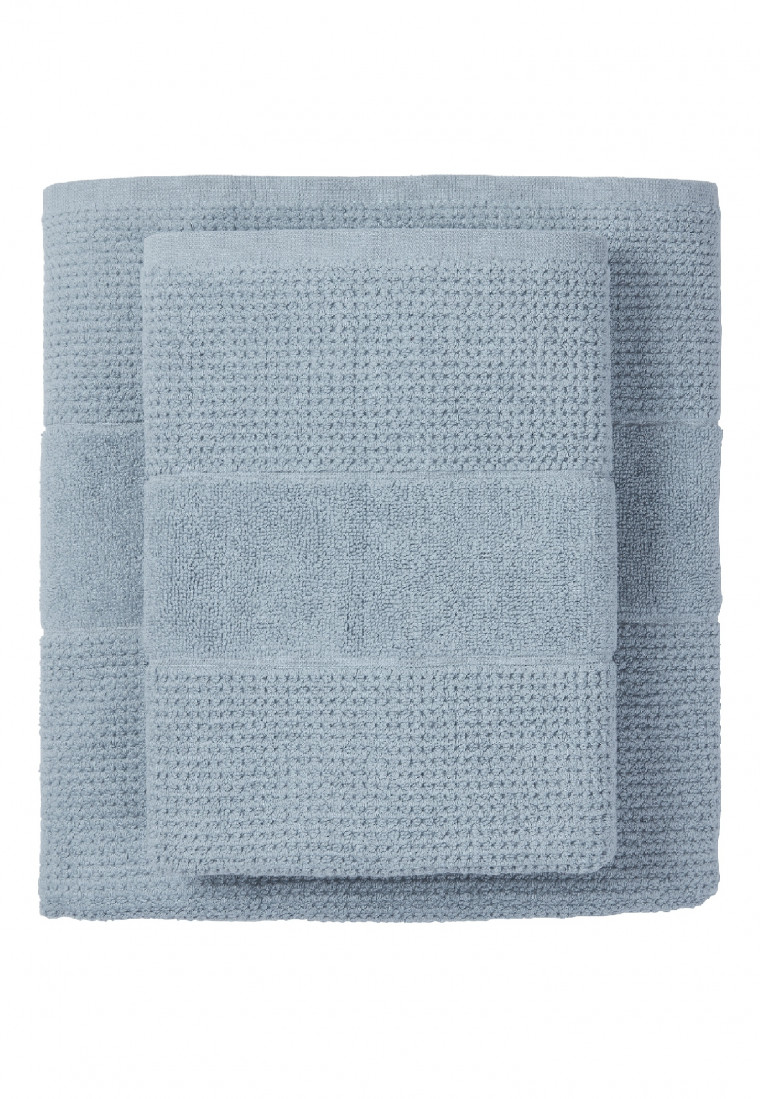 Duschtuch 2er-Pack 70x100 cm blaugrau - SCHIESSER Home