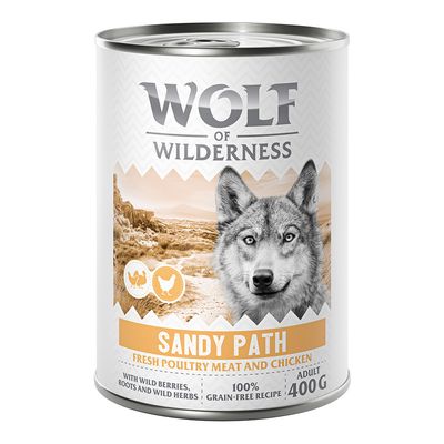 Wolf of Wilderness Adult 6 x 400 g - Mit viel frischem Geflügel