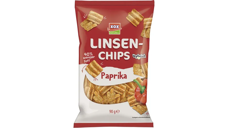 XOX Linsenchips Paprika 90 g