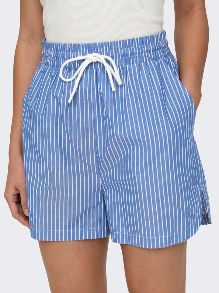 ONLY Legere Bermuda Shorts mit Nadelstreifen Design in Blau günstig kaufen S