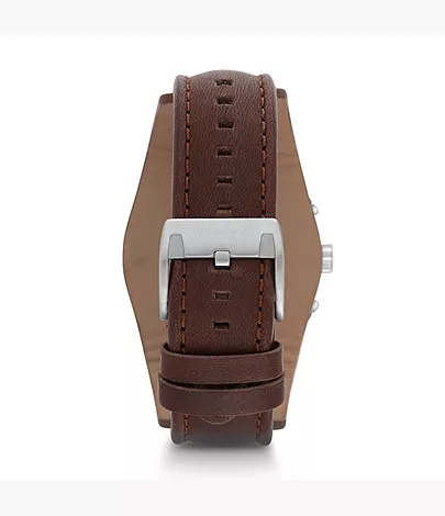 Fossil Herrenuhr Coachman Leder Braun