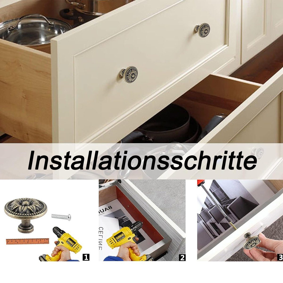 FeelGlad Möbelknopf Möbelknöpfe,Schrankknöpfe für Schubladen,Schuhschränke,Küchenschrank