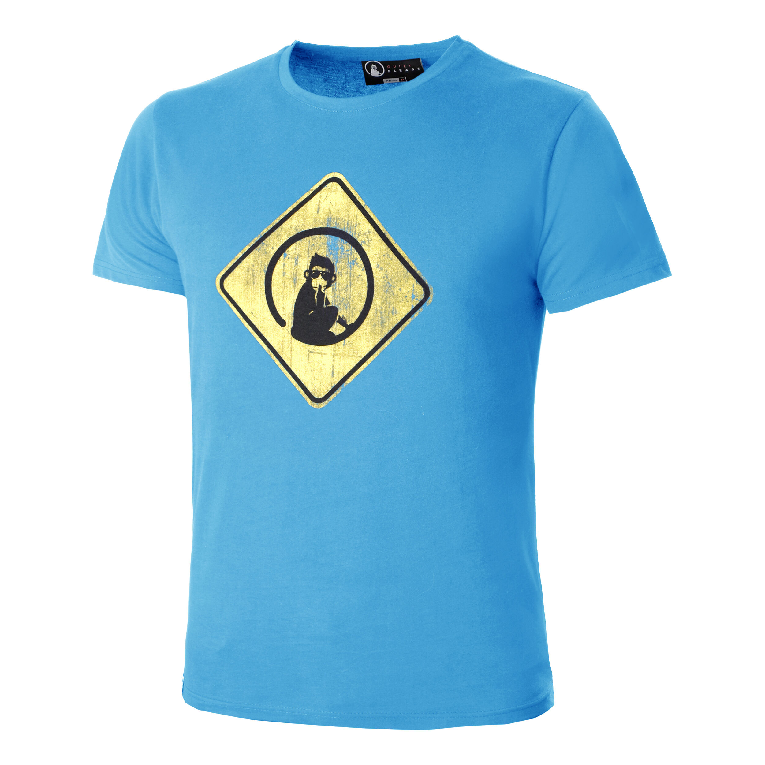 Australia Road Sign T-Shirt Herren - Blau, Gelb