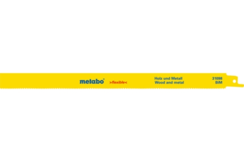 Metabo Accessoires 631407000 5 reciprozaagbladen, H+M, flexible, 300x0,9mm