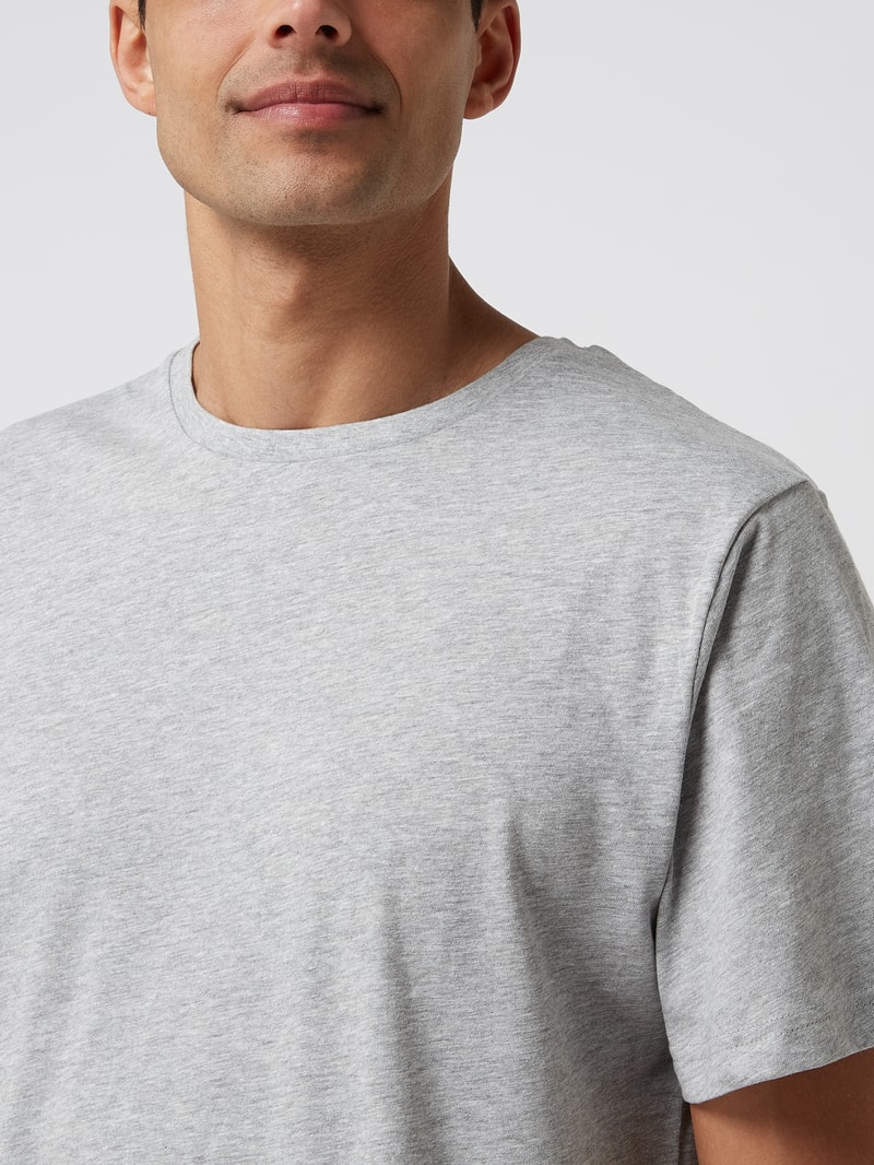 T-Shirt im 3er-Pack in mittelgrau meliert