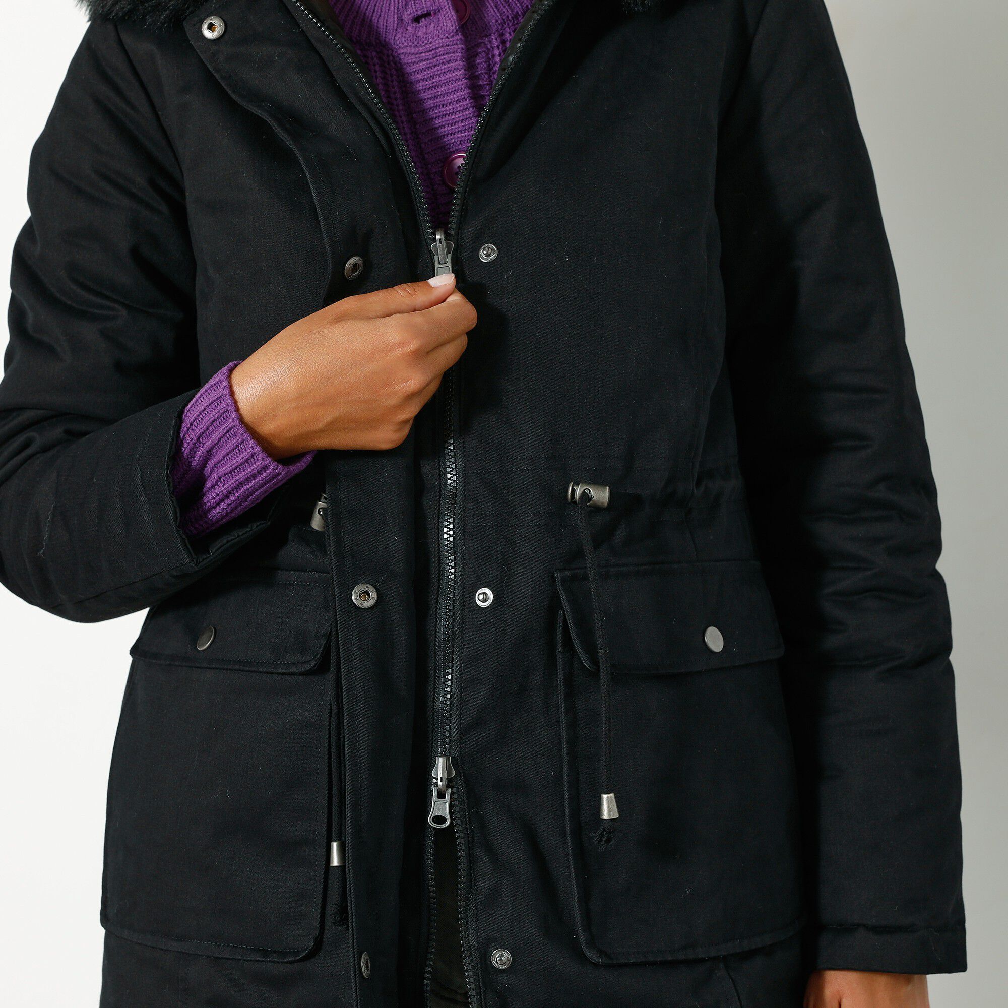 Parka réversible doudoune matelassée déperlante
