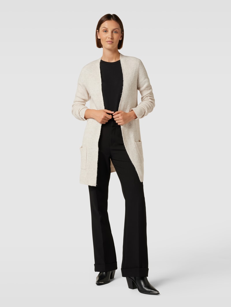 Cardigan mit Eingrifftaschen in beige