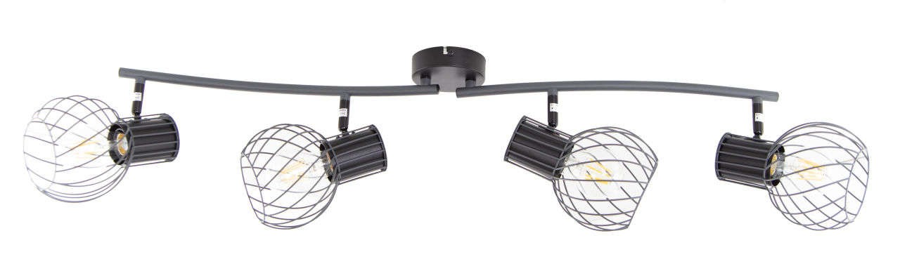 Globo Lighting - BEVERONE - Strahler Metall Graphit, 4x E27
