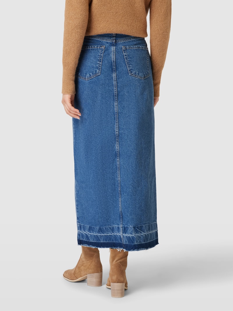 Maxirock mit Beinschlitz Modell 'RAFAELLA' in blau