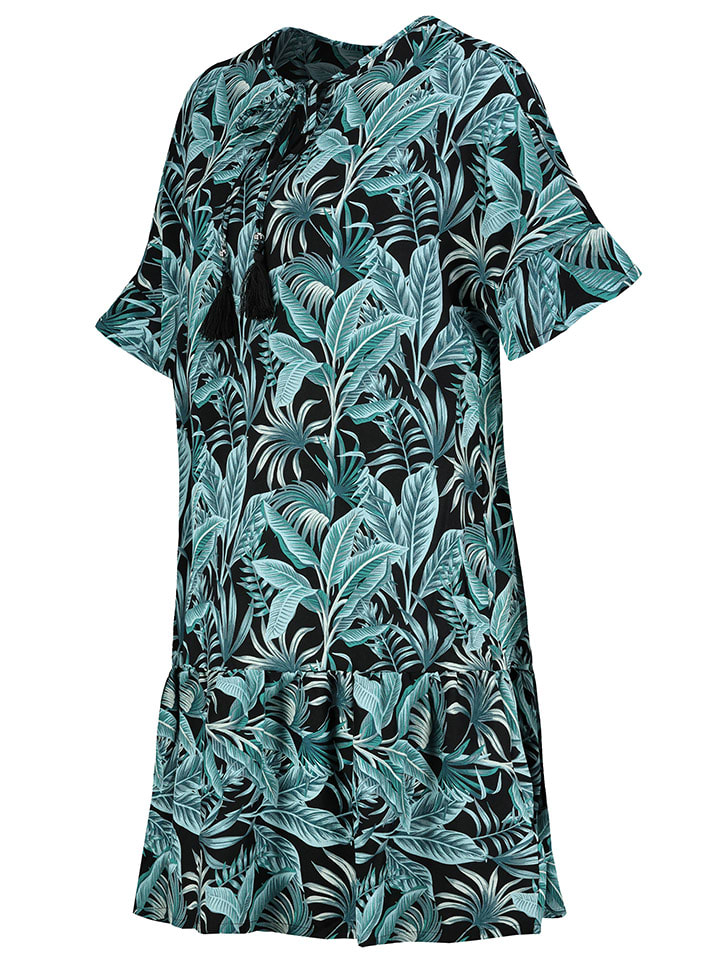 Sublevel Kleid in Türkis/ Schwarz günstig kaufen
