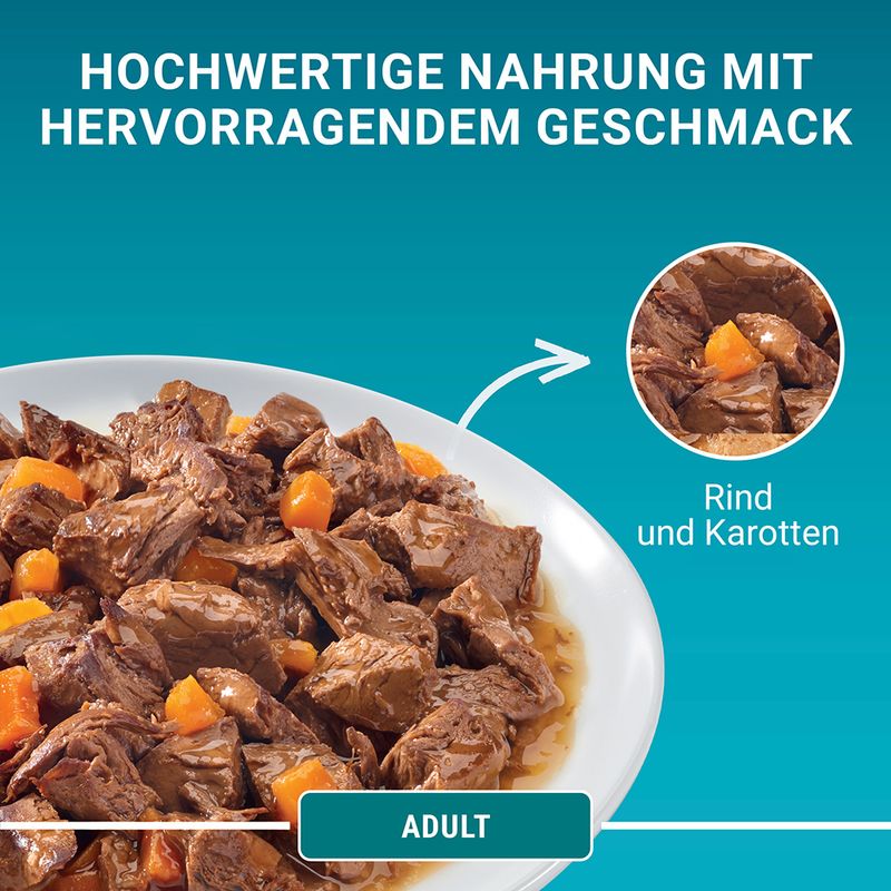 PURINA ONE Adult mit Rind & Karotten zu TOP-Preisen