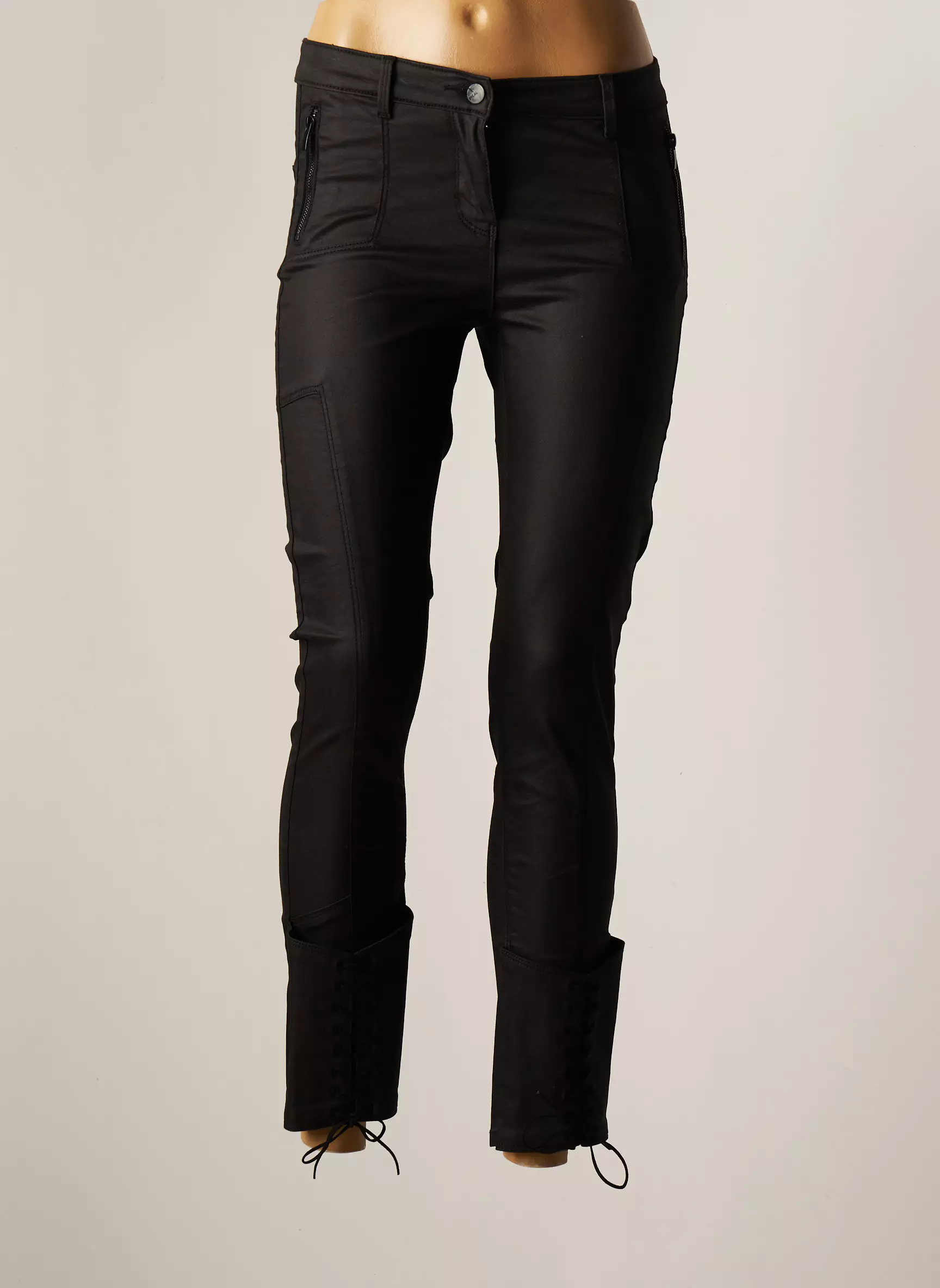 Breal Pantalons Slim Femme couleur noir