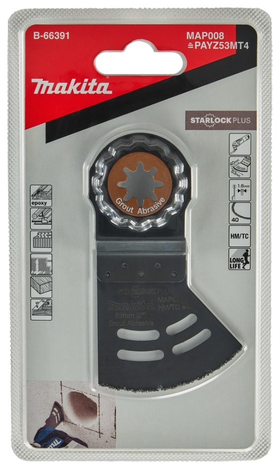Makita pribor B-66391 MAP008 Dijamantska glodalica za uranjanje 53x40mm K40 Starlock Plus višenamjenski alat