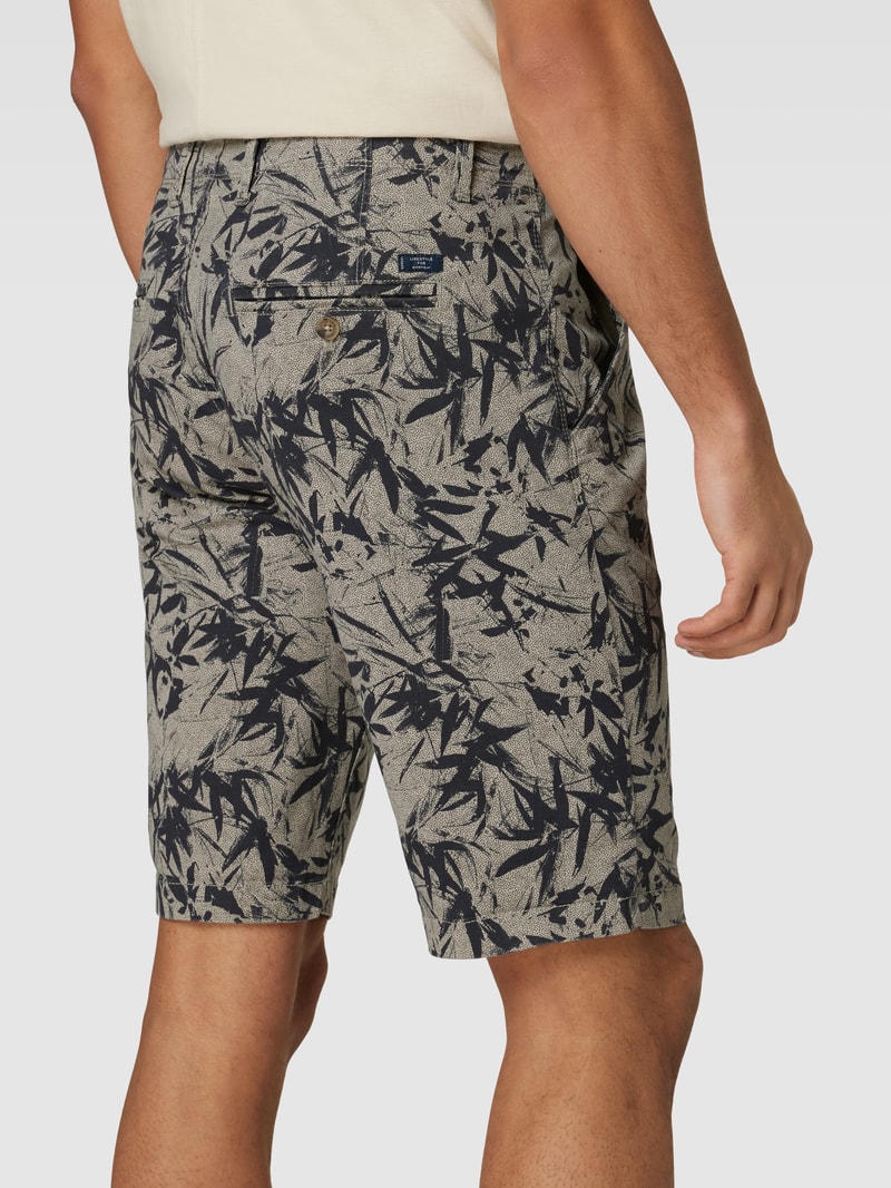 Bermudas mit Allover-Muster in stein
