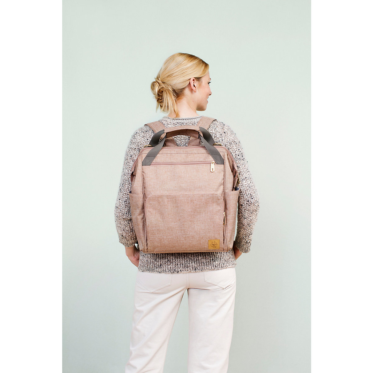 Wickelrucksack Goldie Glam rosé, inkl. Zubehör & Wickelunterlage