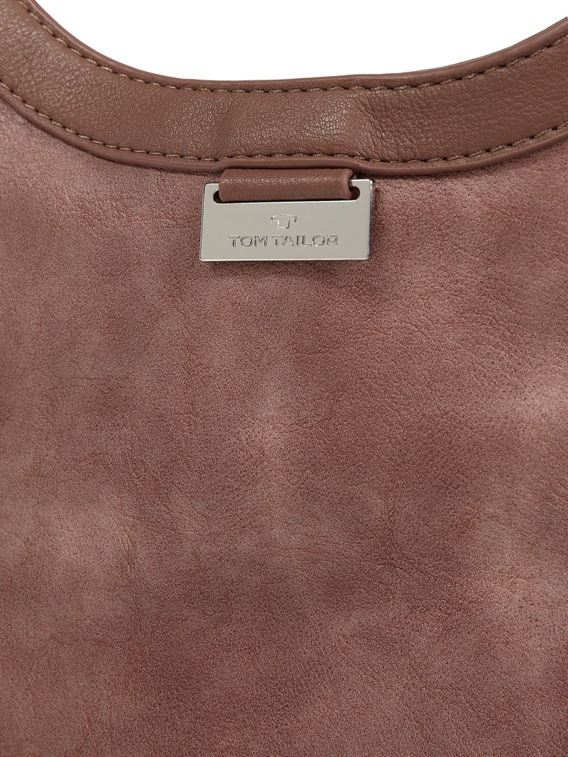 Shopper in Leder-Optik in altrosa