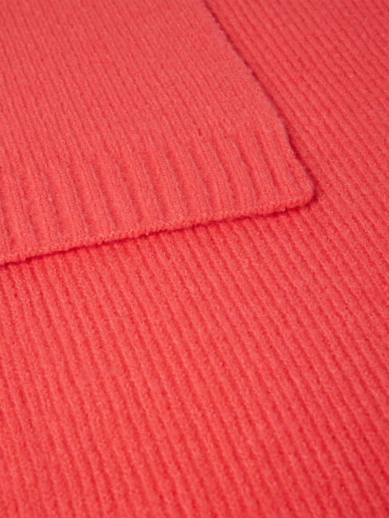 Schal mit gerippten Abschlüssen Modell 'AIVO' in fuchsia