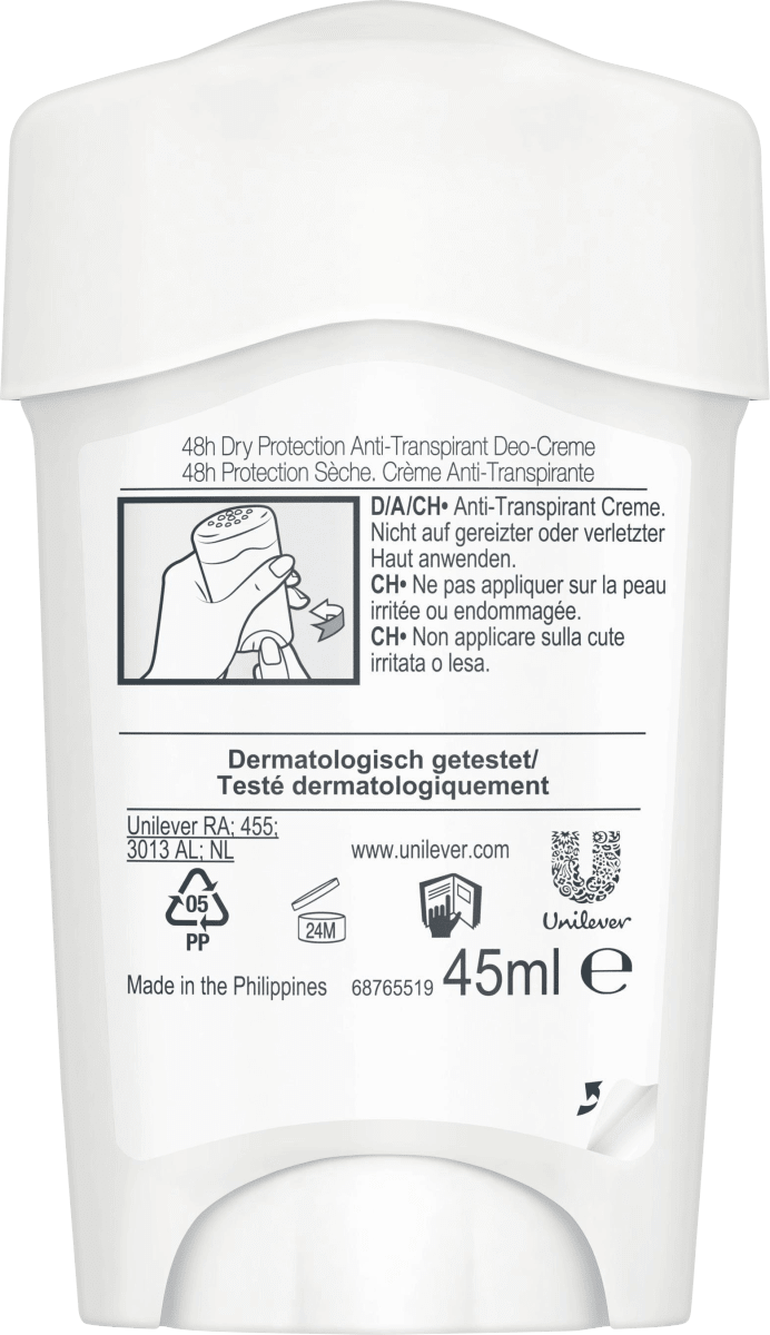 Antitranspirant Deocreme Maximum Protection Confidence, 45 ml