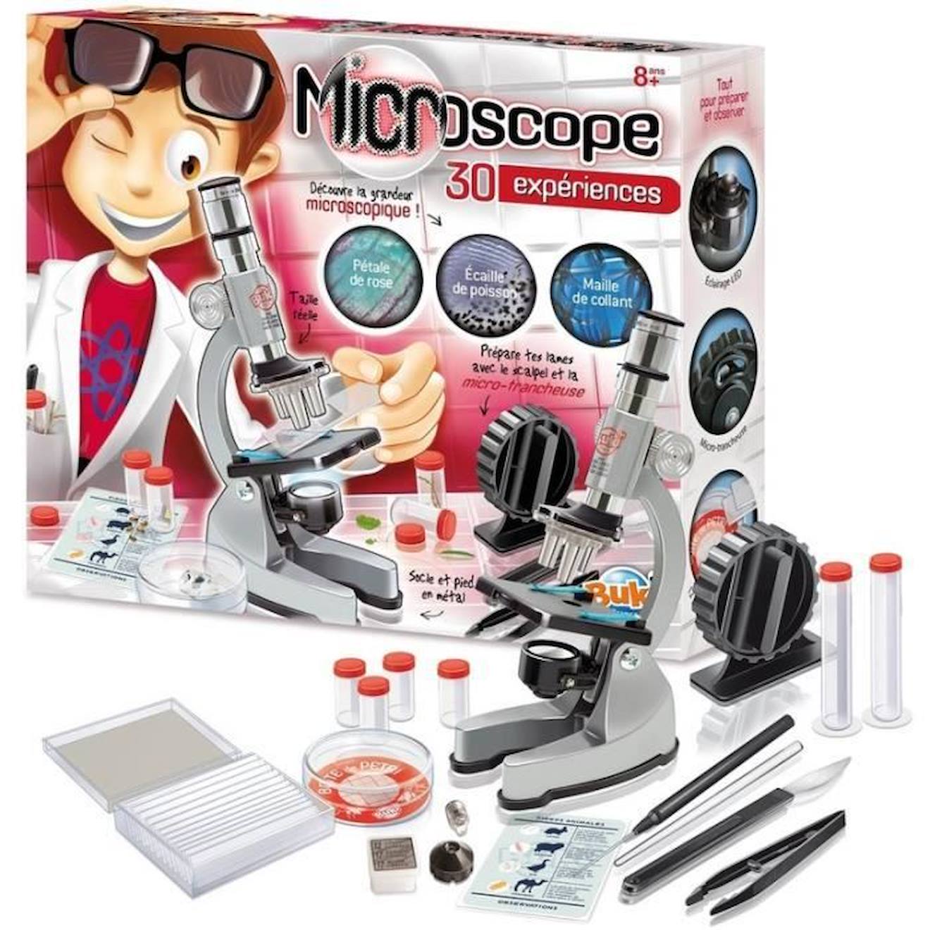 BUKI FRANCE Microscope 30 expériences gris