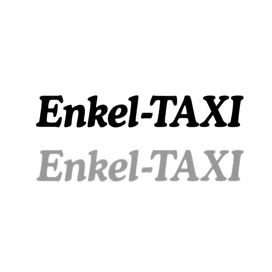 Aufkleber "Enkel-TAXI", Auto-Sticker in Schwarz/Silber, selbstklebend, 2 Bögen mit je 1 Sticker - ATU