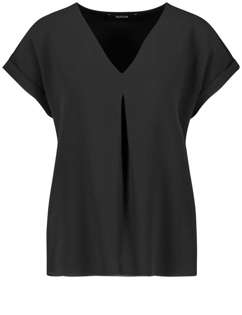 Blusenshirt mit Chiffon-Layer
