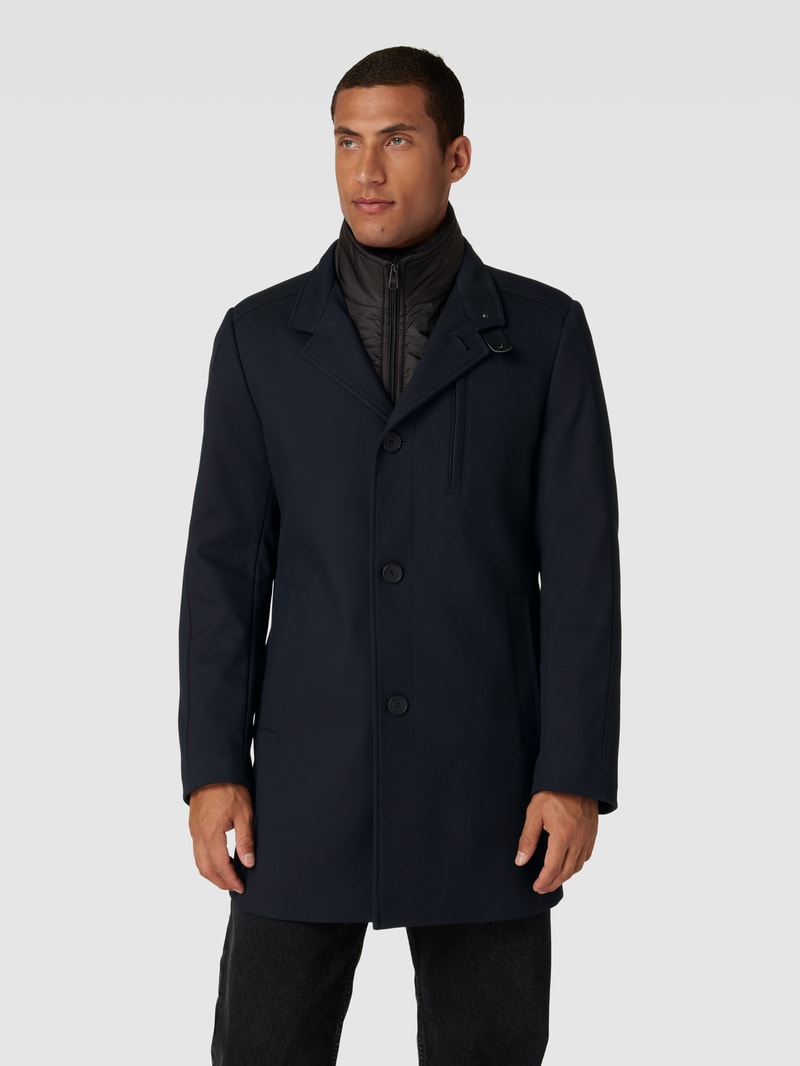 Kurzmantel im Double-Layer-Look Modell 'Arsenal' in marineblau