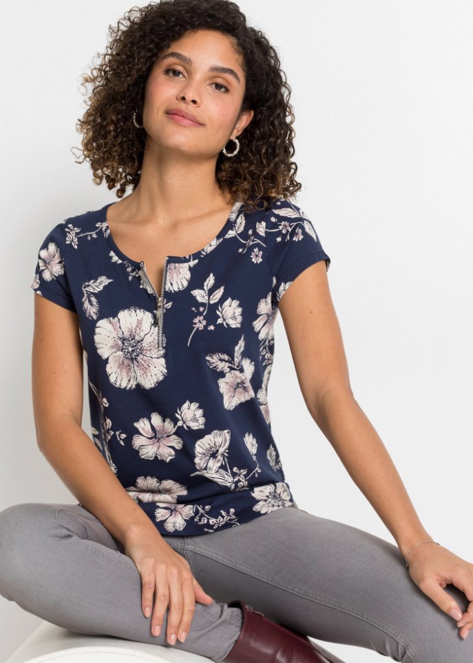 Shirt mit Reißverschluss