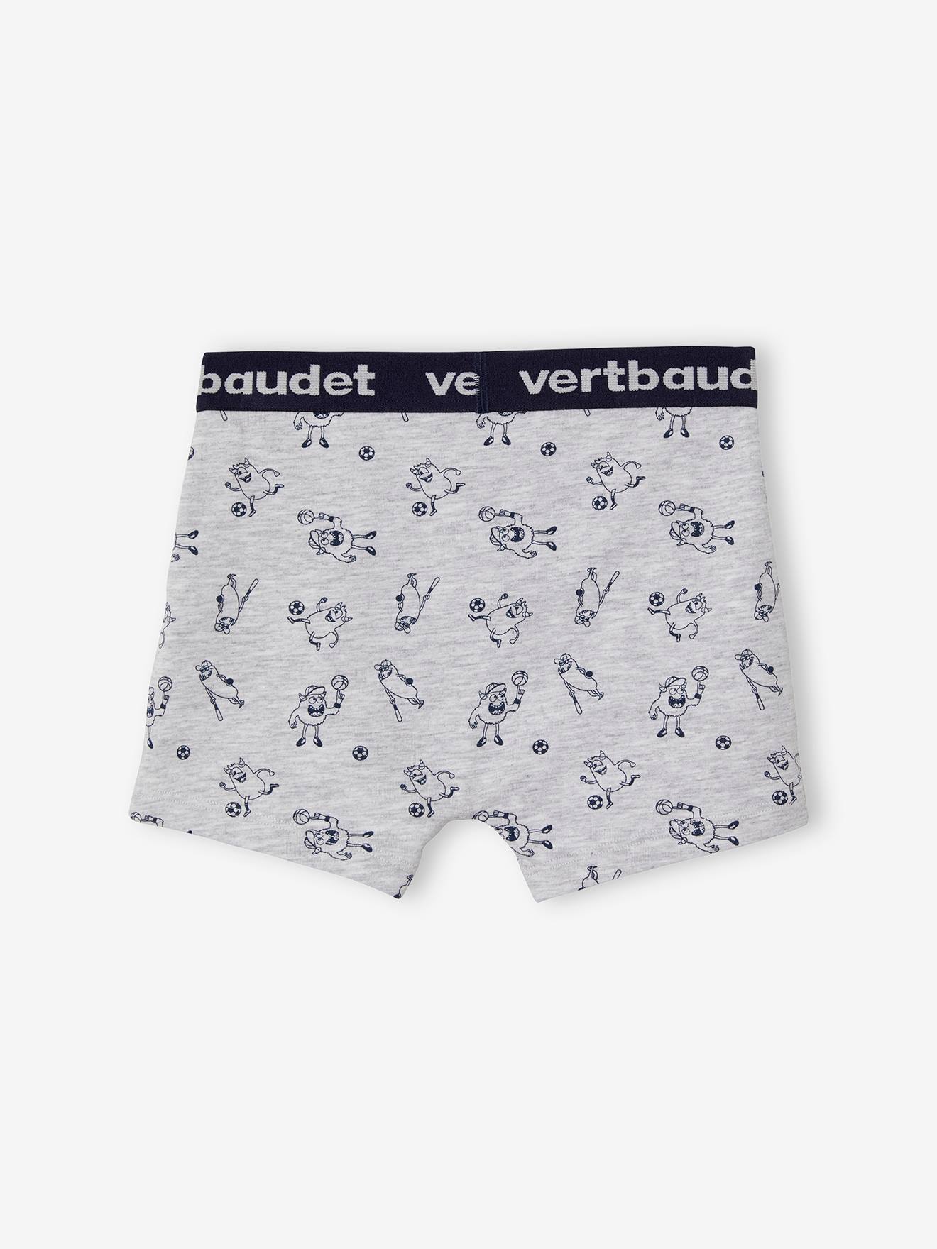 Vertbaudet 5er-Pack Jungen Boxershorts, Monster Oeko-Tex - pack blau/gelb