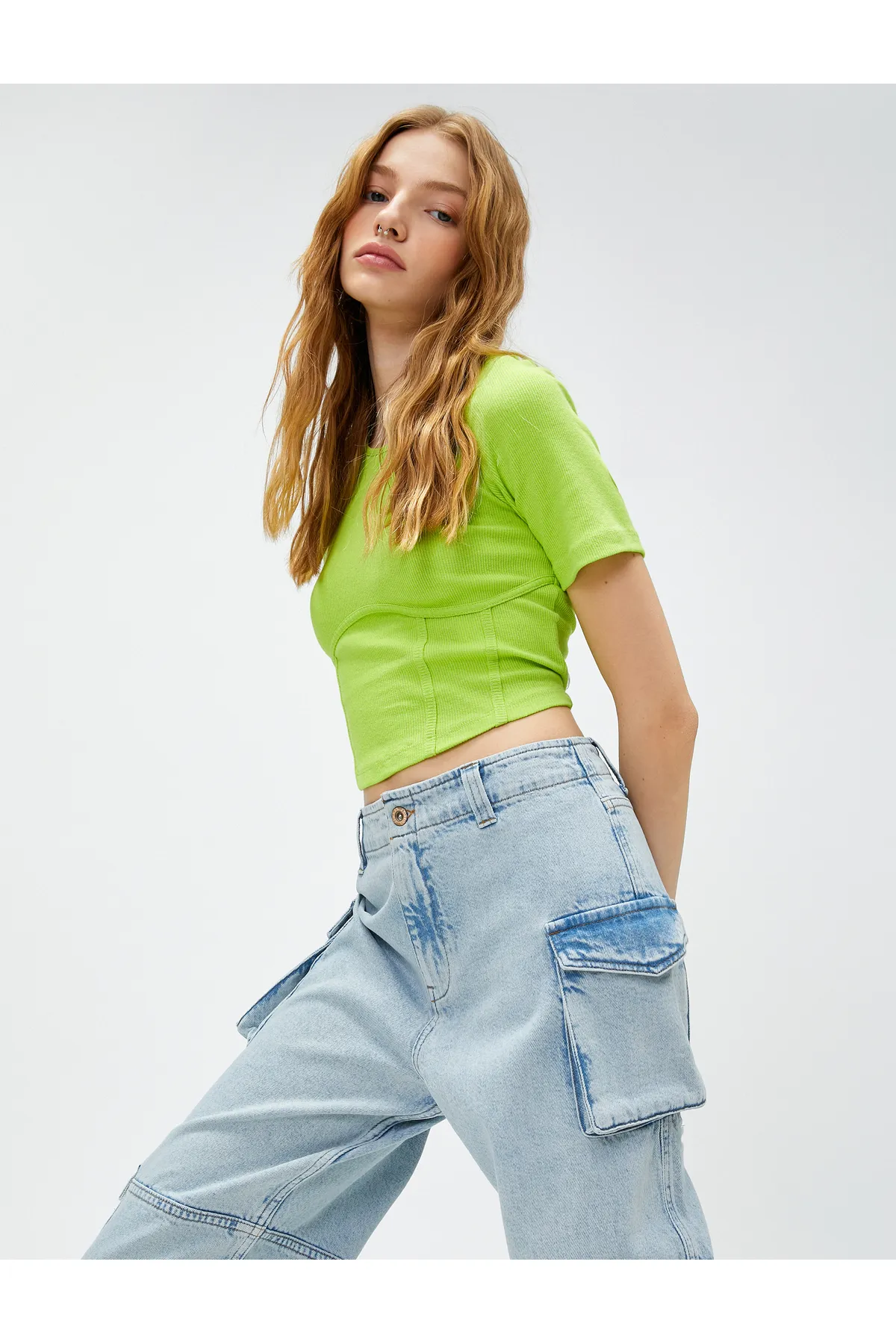 Koton  Cargo-Jeans mit hoher Taille – Bianca Jeans