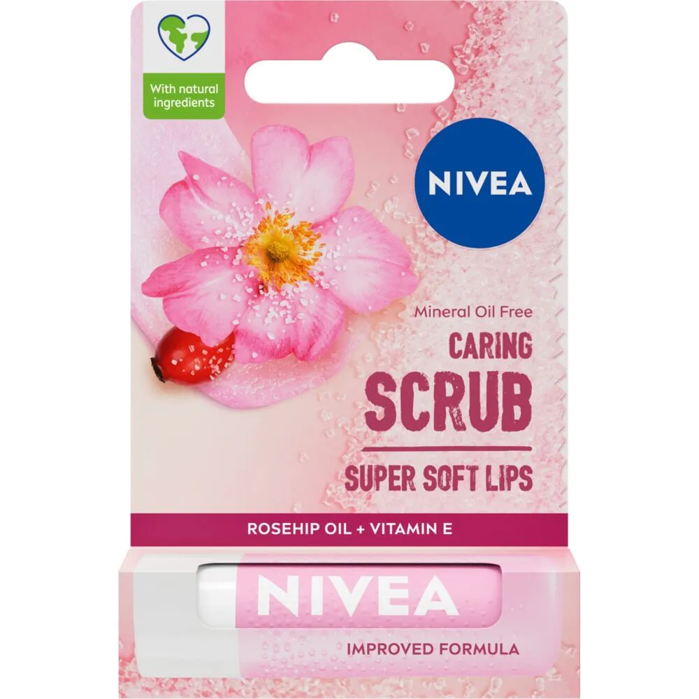 „Nivea Wild Rose“ maitinamasis lūpų šveitiklis