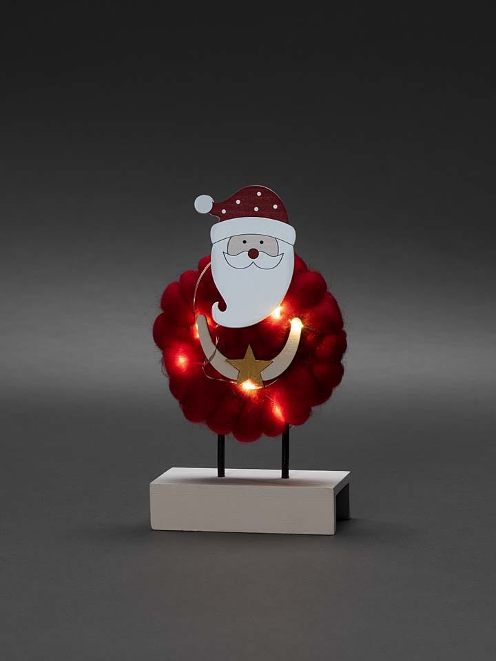 Konstsmide LED-Holzsilhouette ''Santa'' in Rot/ Weiß - (B)10 x (H)18,5 x (T)4,5 cm günstig kaufen onesize