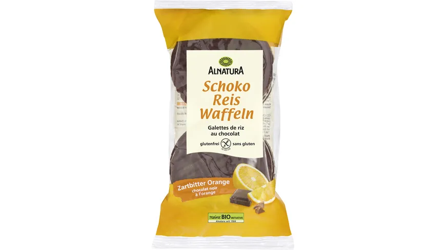 Alnatura Bio Reiswaffeln Zartbitter Orange 100 g
