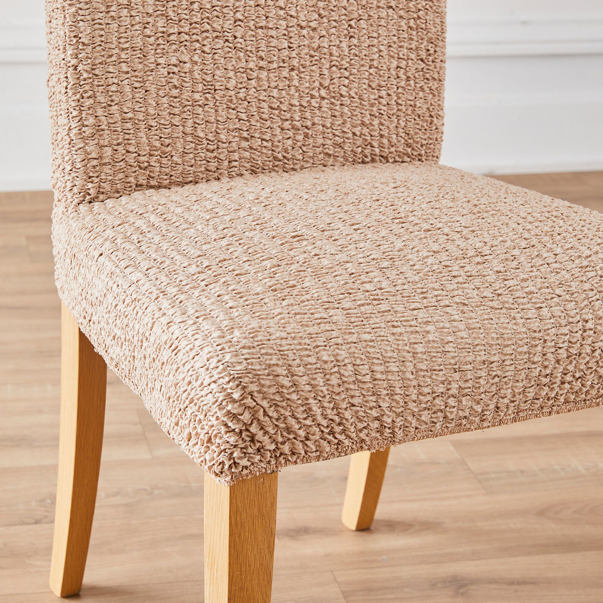 Housse microfibre bi-extensible gaufrée spéciale chaise