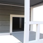 PawHut Katzenhaus,4 Etagen, Katzenvilla, Katzenhütte für draußen, Tannenholz