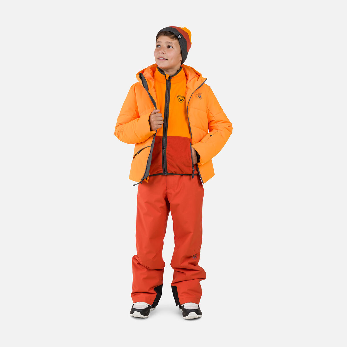 Junior-Fleecejacke mit durchgehendem Reißverschluss Strawpile